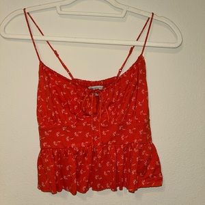 Urban Outfitter Orange scoop neck flowy top